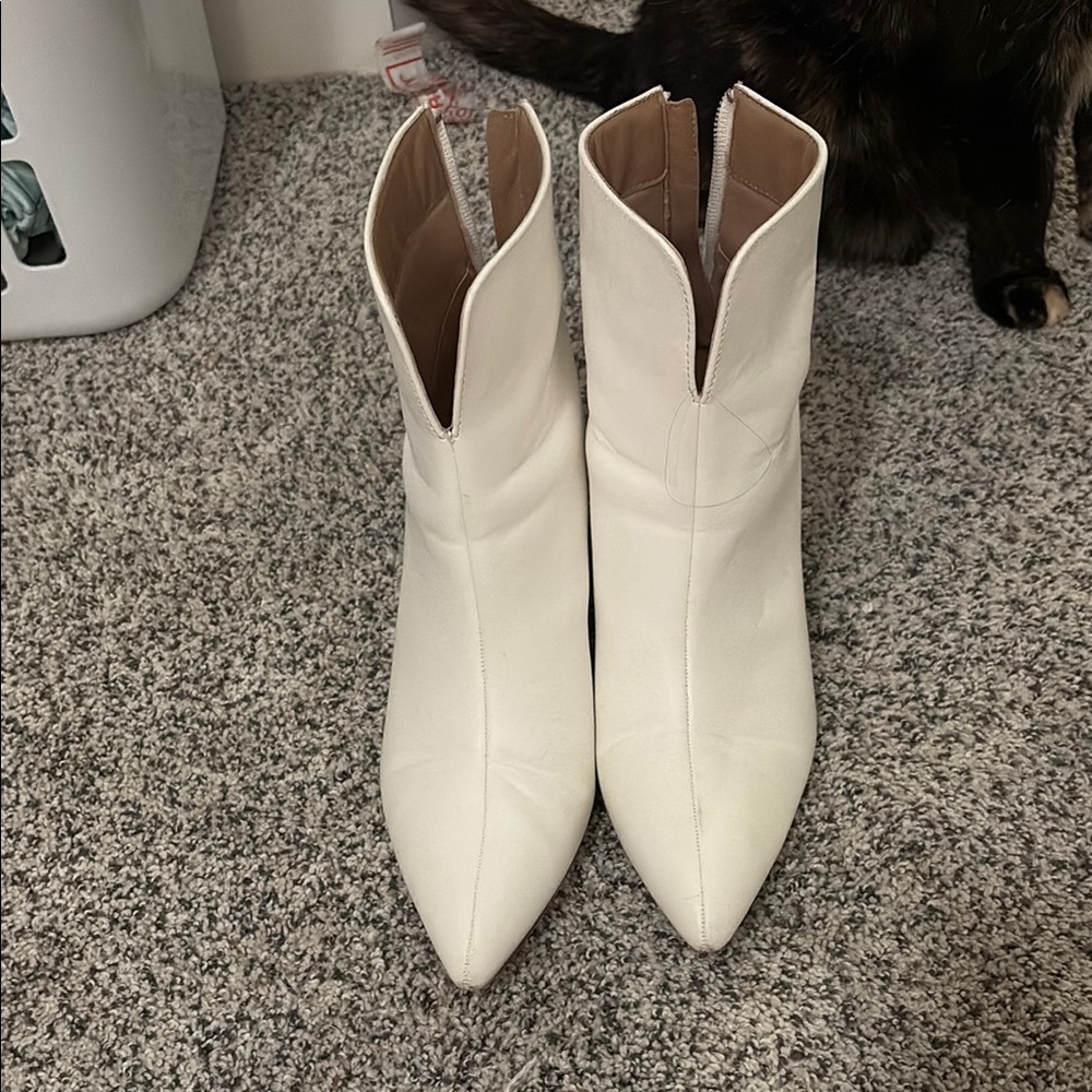 Women's White Ankle Boots